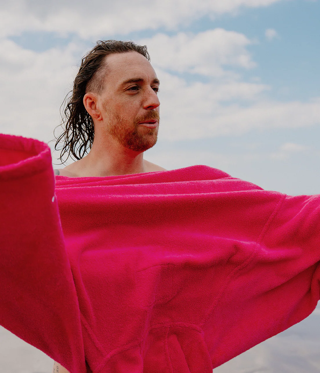 Hot Pink Organic Towel Changing Robe - Image 13