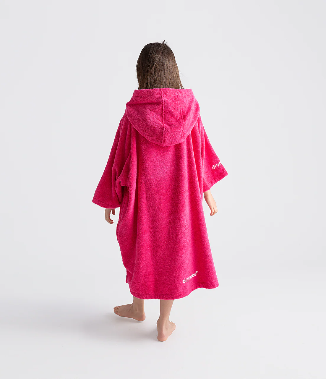 Hot Pink Kids Organic Towel Changing Robe - Image 3