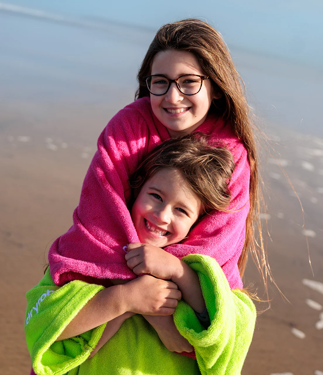 Hot Pink Kids Organic Towel Changing Robe - Image 5