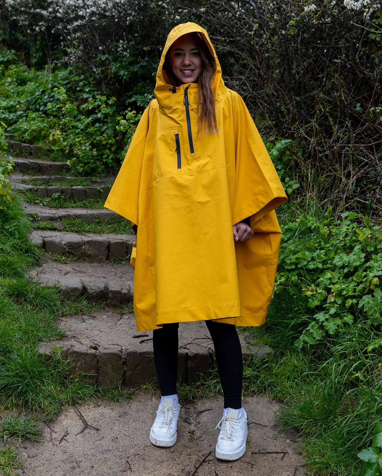 Yellow Rainproof Kids Poncho - Image 7