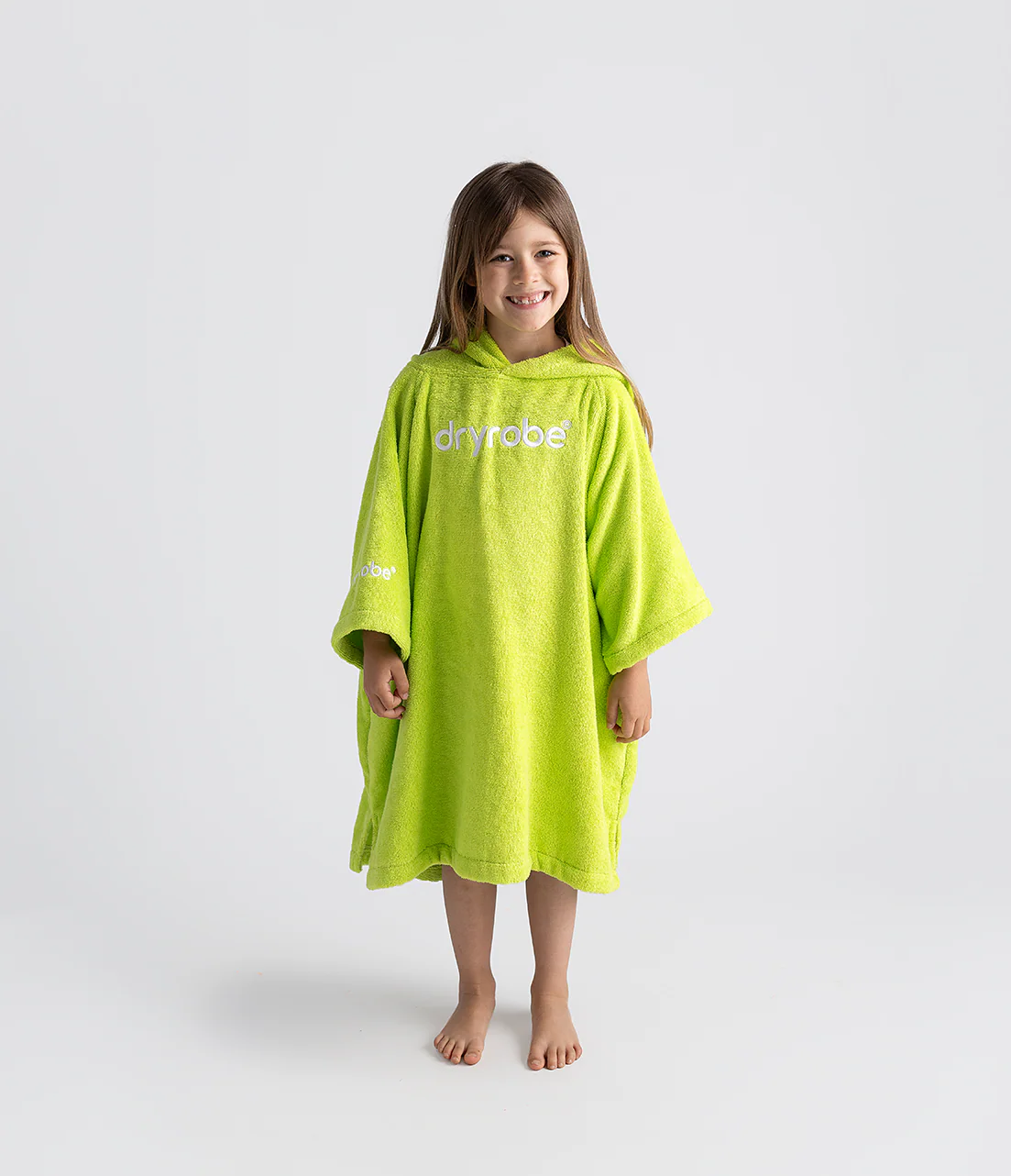 Lime Green Kids Organic Towel Changing Robe