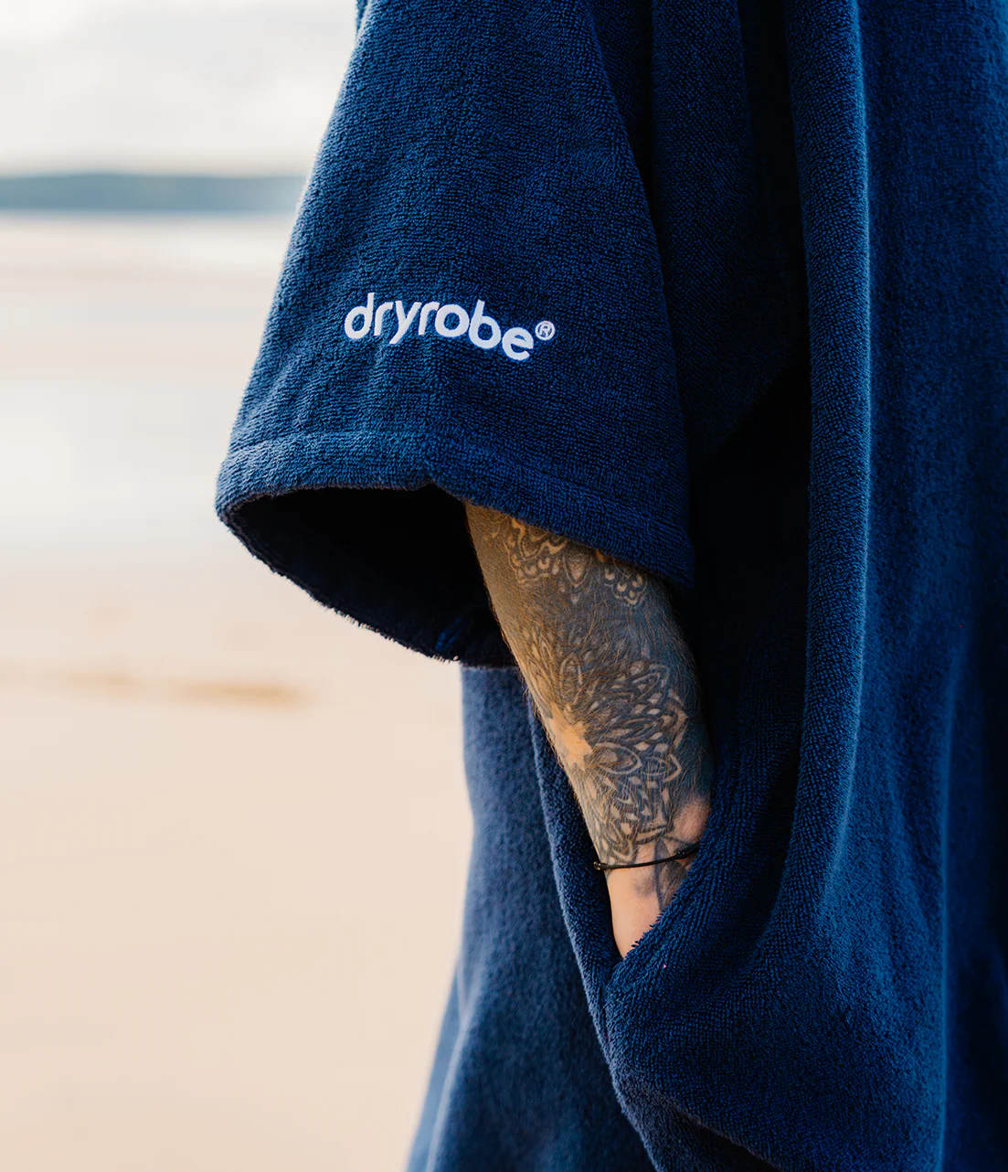 Navy Organic Towel Changing Robe - Image 11