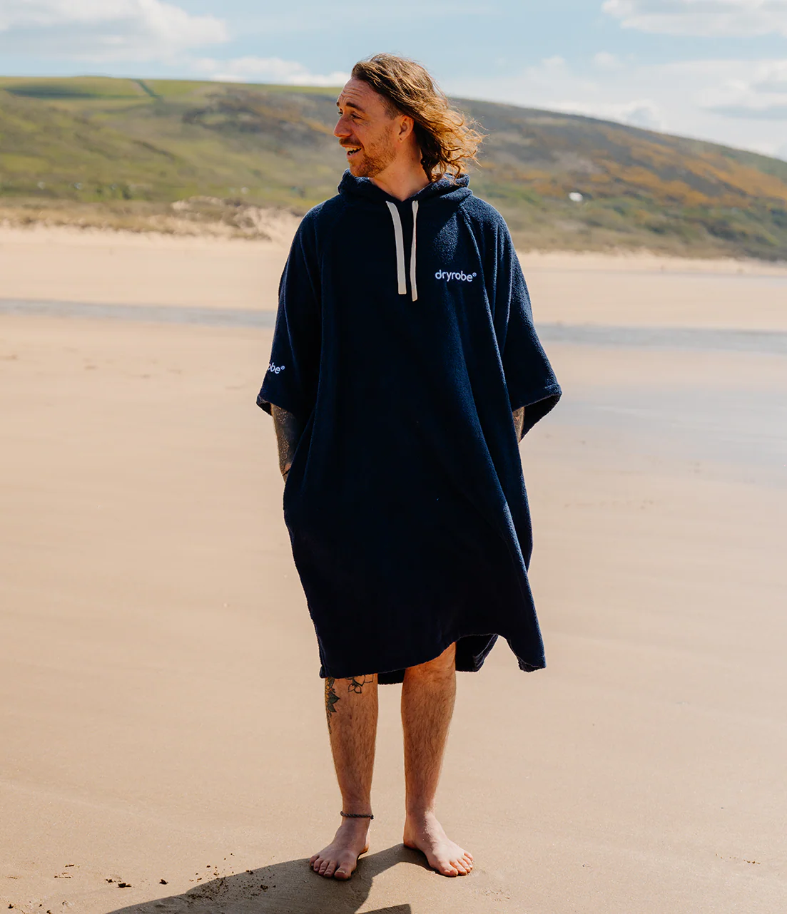 Navy Organic Towel Changing Robe - Image 9