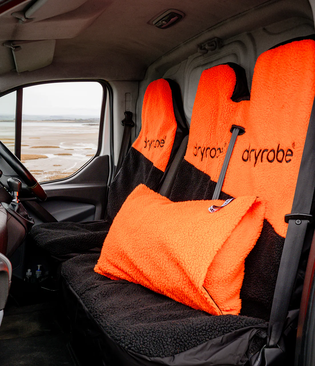 Orange Black Packable Travel Cushion Cover - Image 5