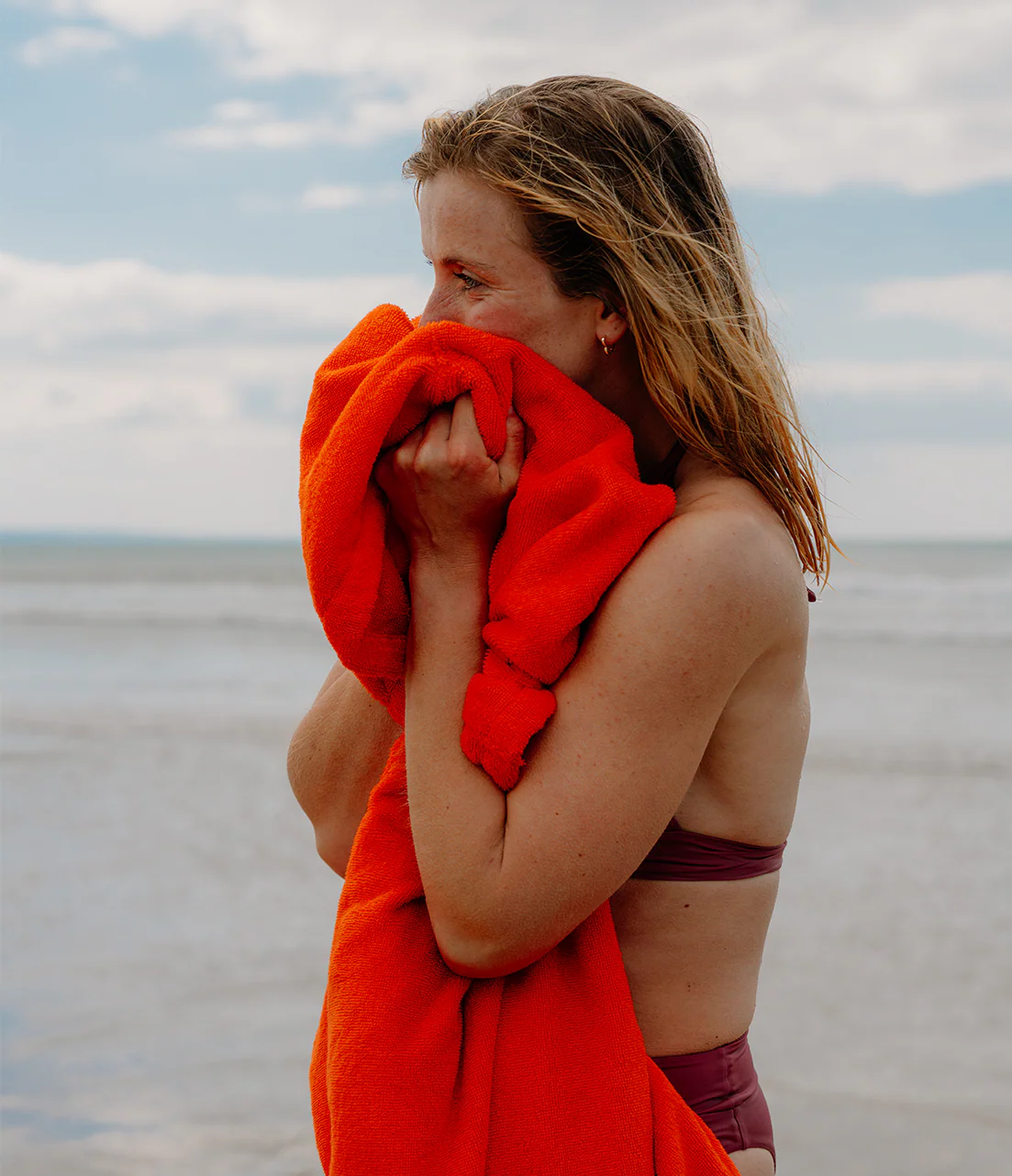 Orange Organic Towel Changing Robe - Image 11