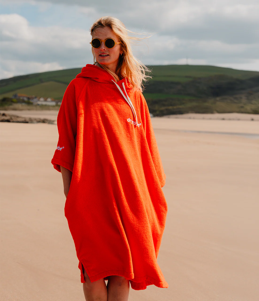 Orange Organic Towel Changing Robe - Image 13