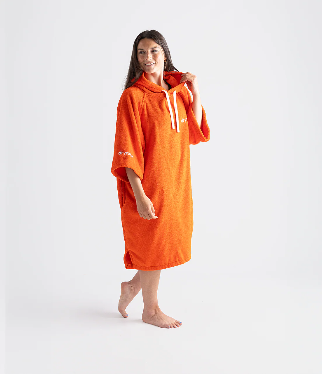 Orange Organic Towel Changing Robe - Image 2