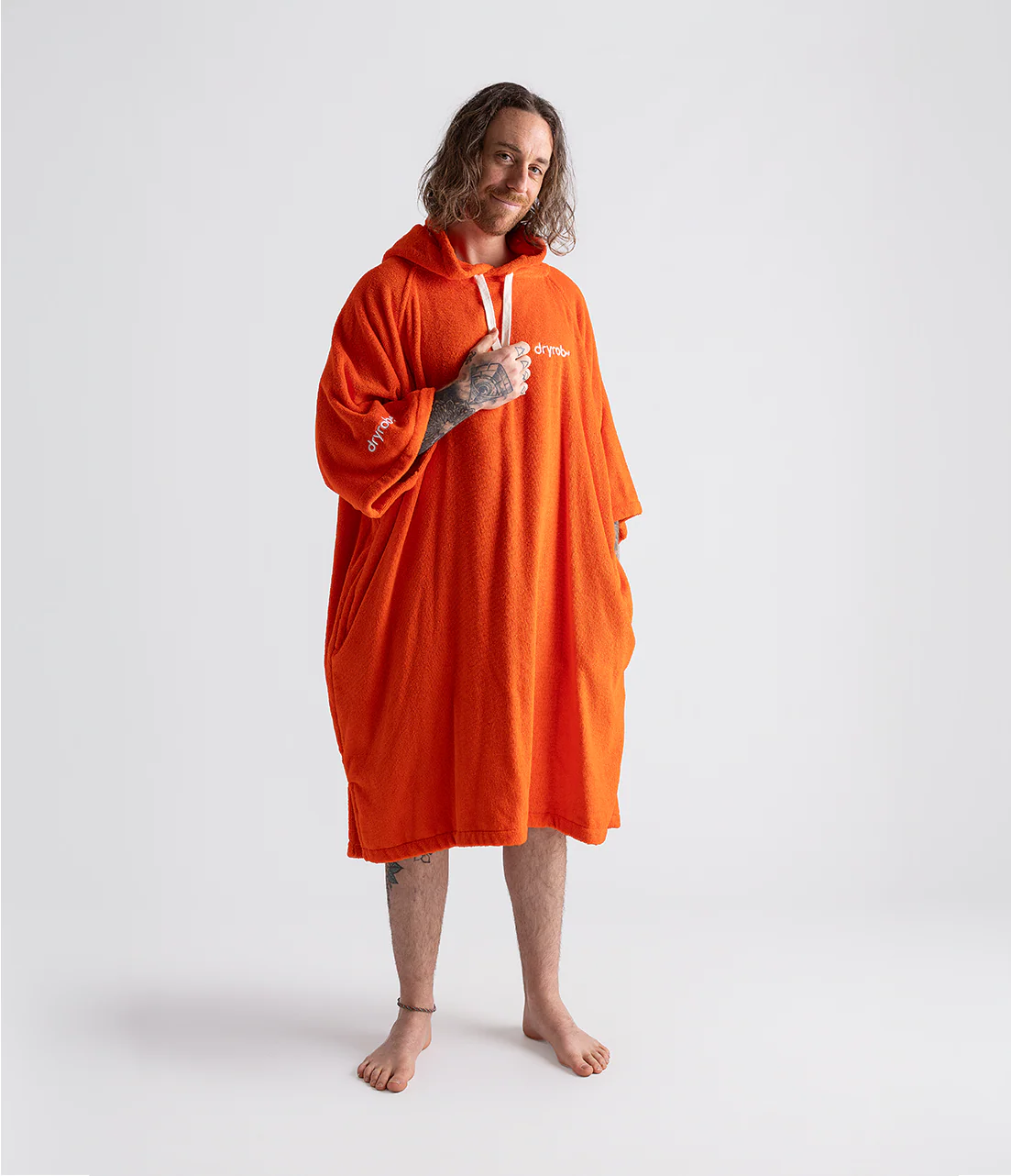 Orange Organic Towel Changing Robe - Image 5