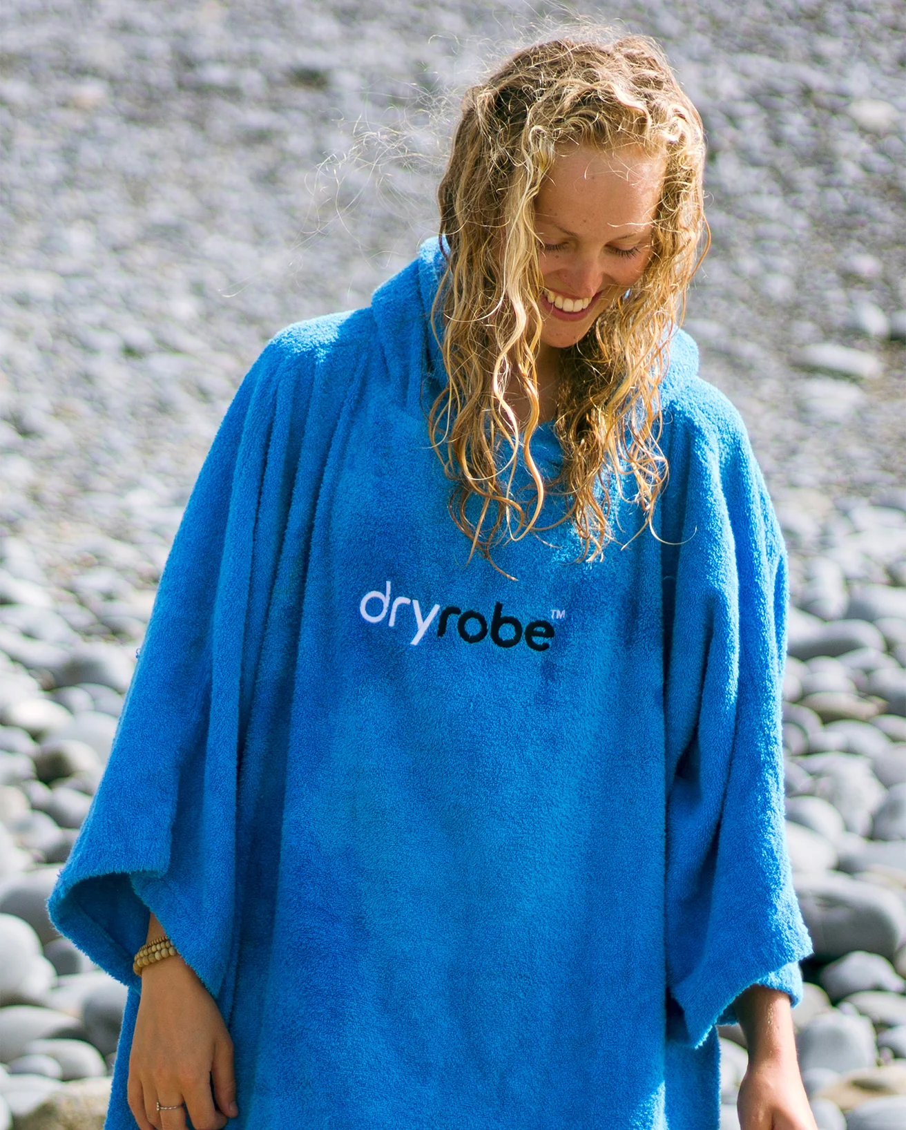 Cobalt Blue Organic Towel Changing Robe - Image 4