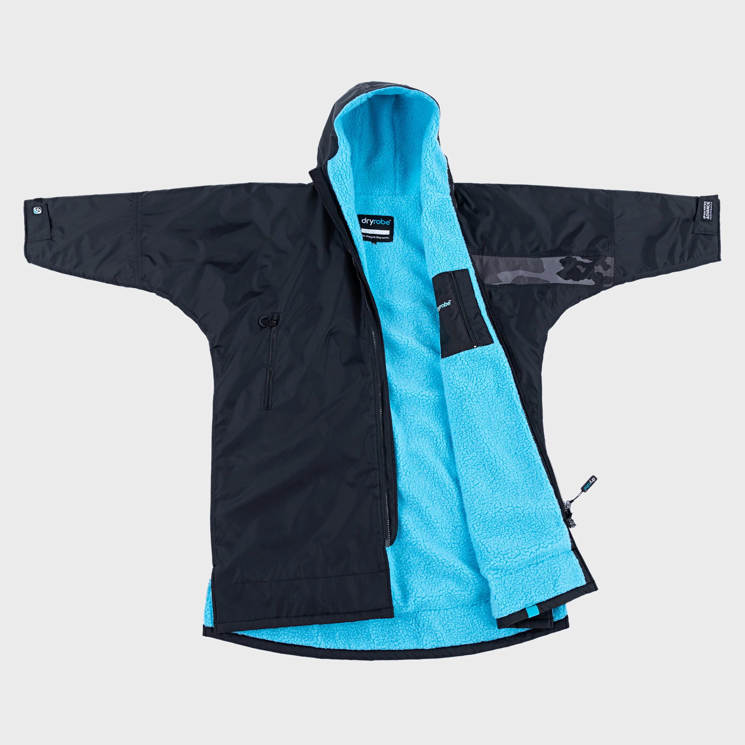 REWORK - Black Blue Camo Advance Kids Changing Robe - Image 6