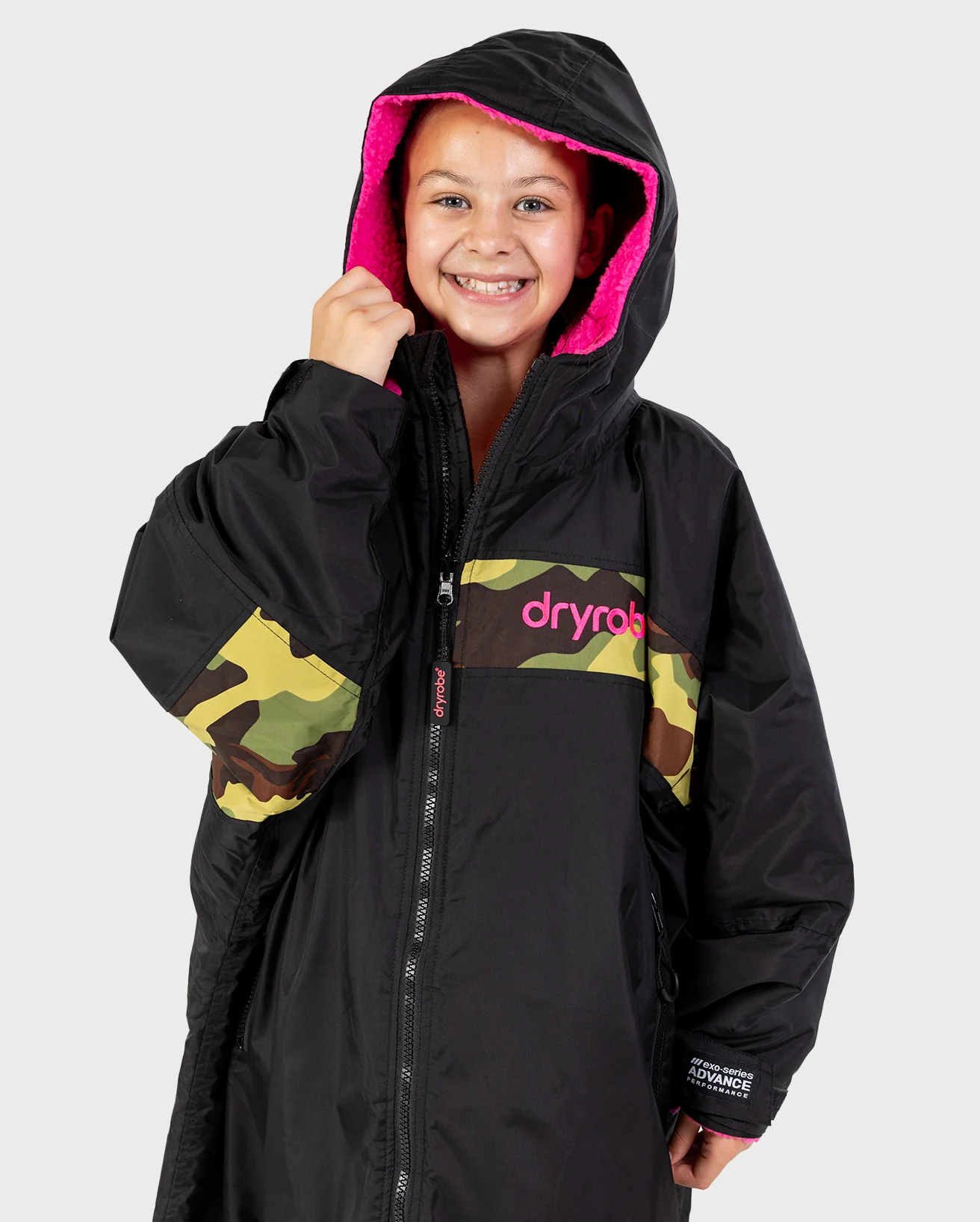 REWORK - Black Pink Camo Advance Kids Change robe - Image 4
