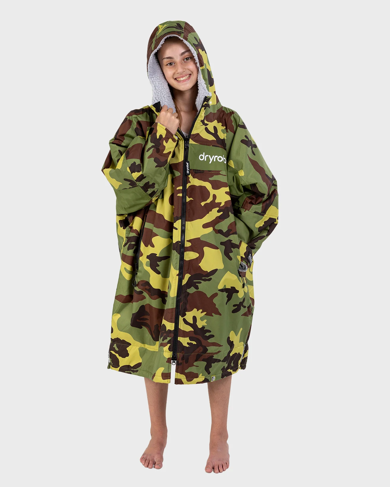REWORK - Camo Green Grey Advance Kids Change Robe - Image 7