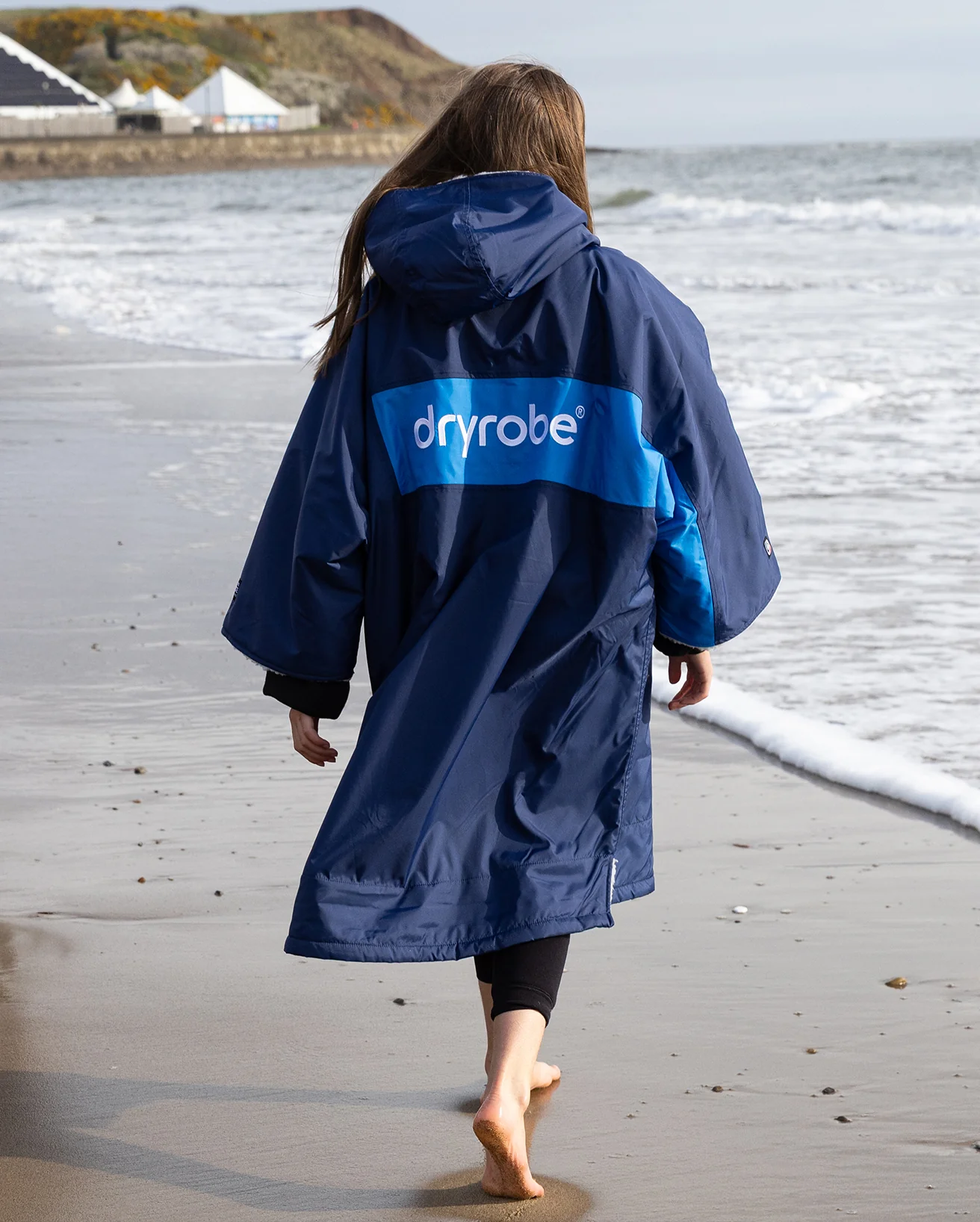 REWORK - Navy Grey Cobalt Easy-Fit Kids Advance Changing Robe - Image 4