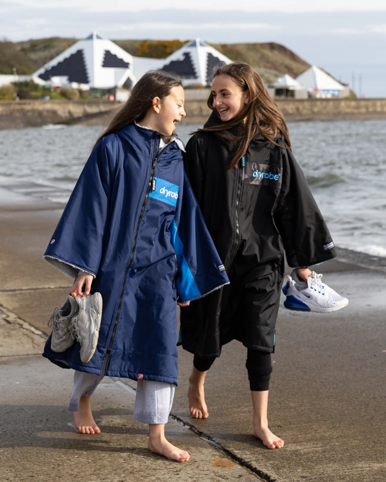 REWORK - Navy Grey Cobalt Easy-Fit Kids Advance Changing Robe - Image 6