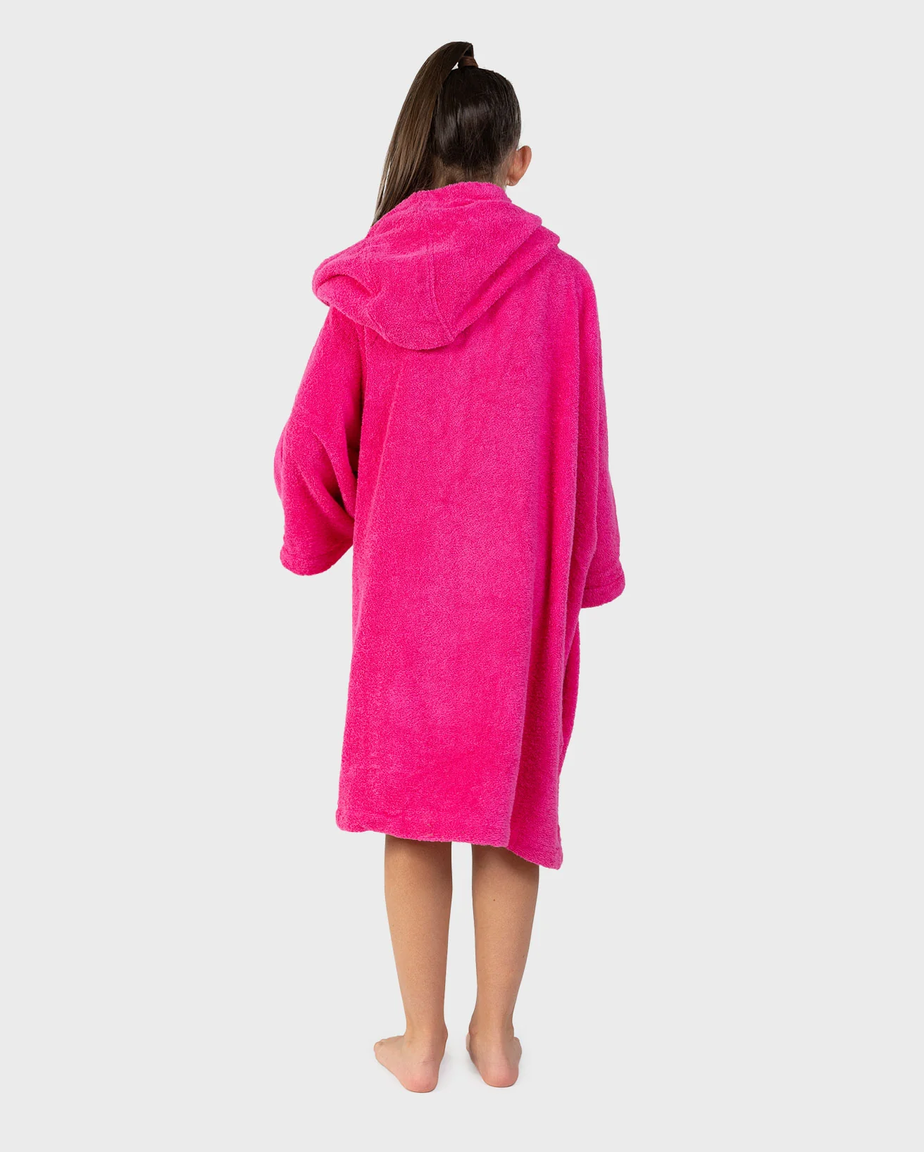 REWORK - Pink Slate Grey Kids Organic Towel Changing Robe - Image 3
