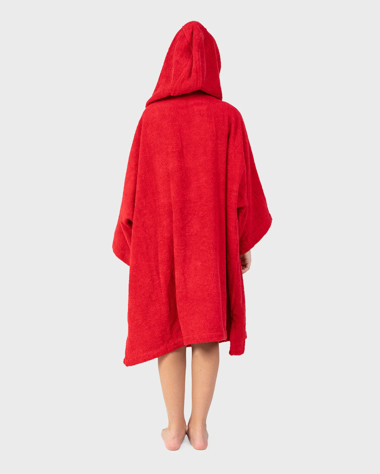 REWORK - Red Black Kids Organic Towel Changing Robe - Image 3