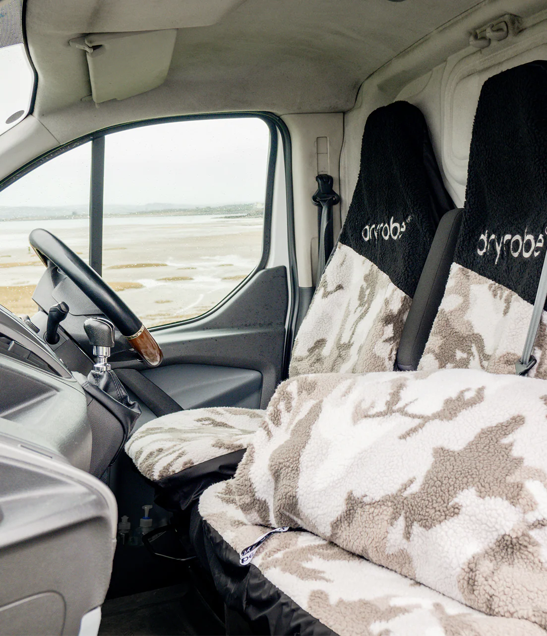 Sand Camo Black Packable Travel Cushion Cover - Image 6