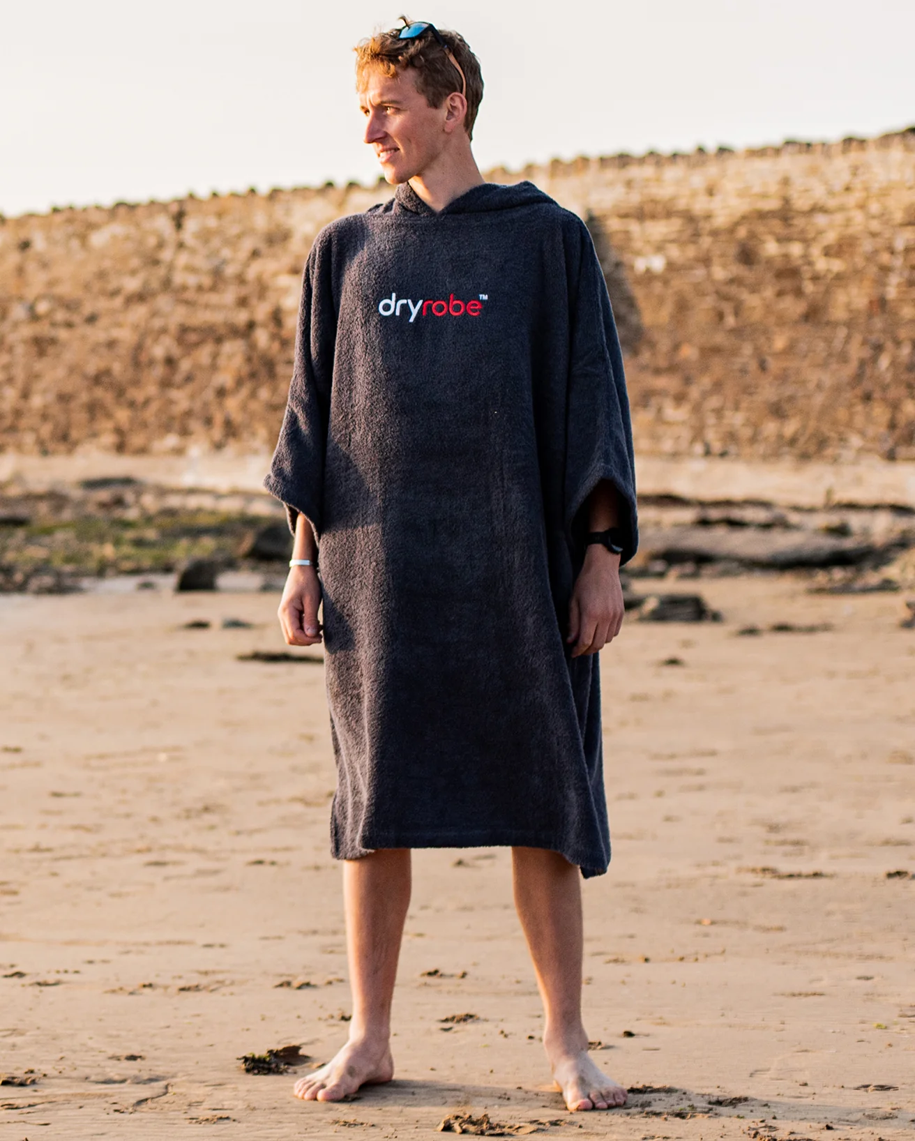 Navy Blue Organic Towel Changing Robe - Image 3