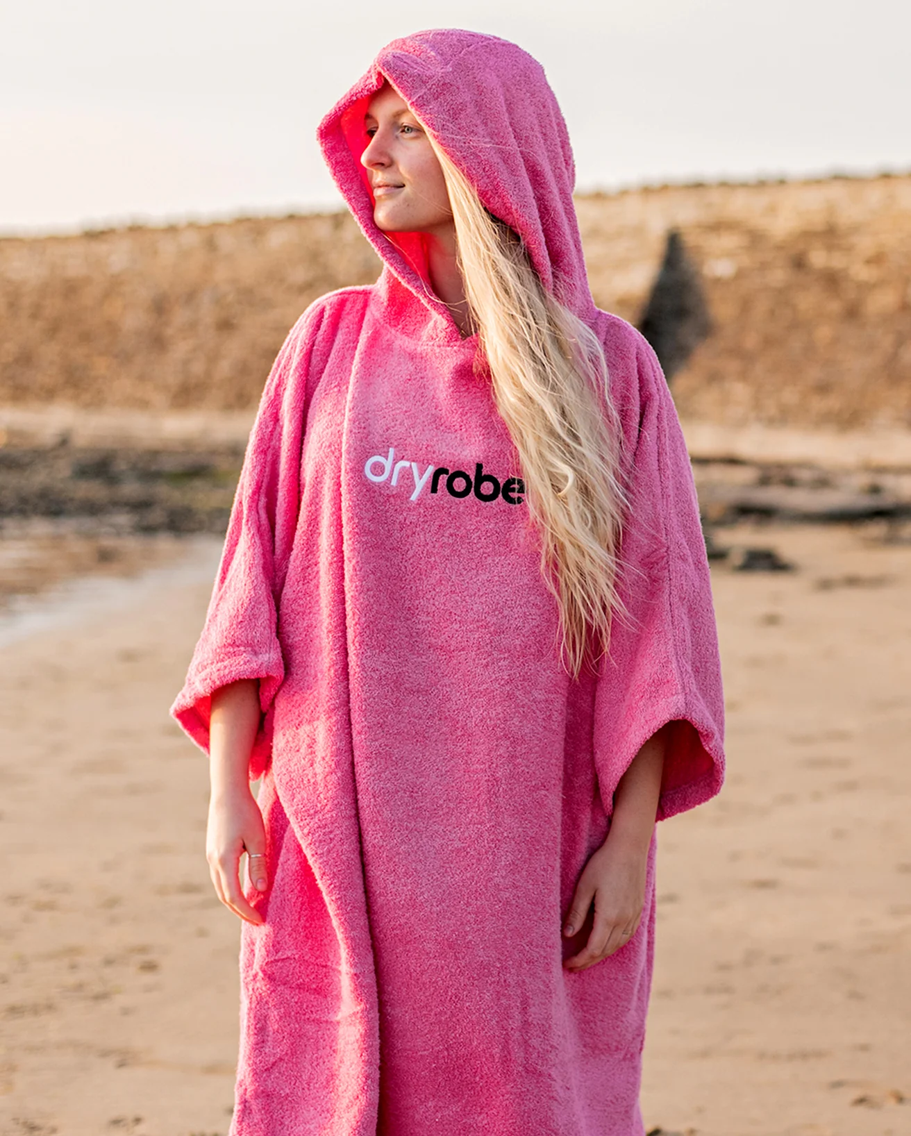 Pink Organic Towel Changing Robe - Image 3