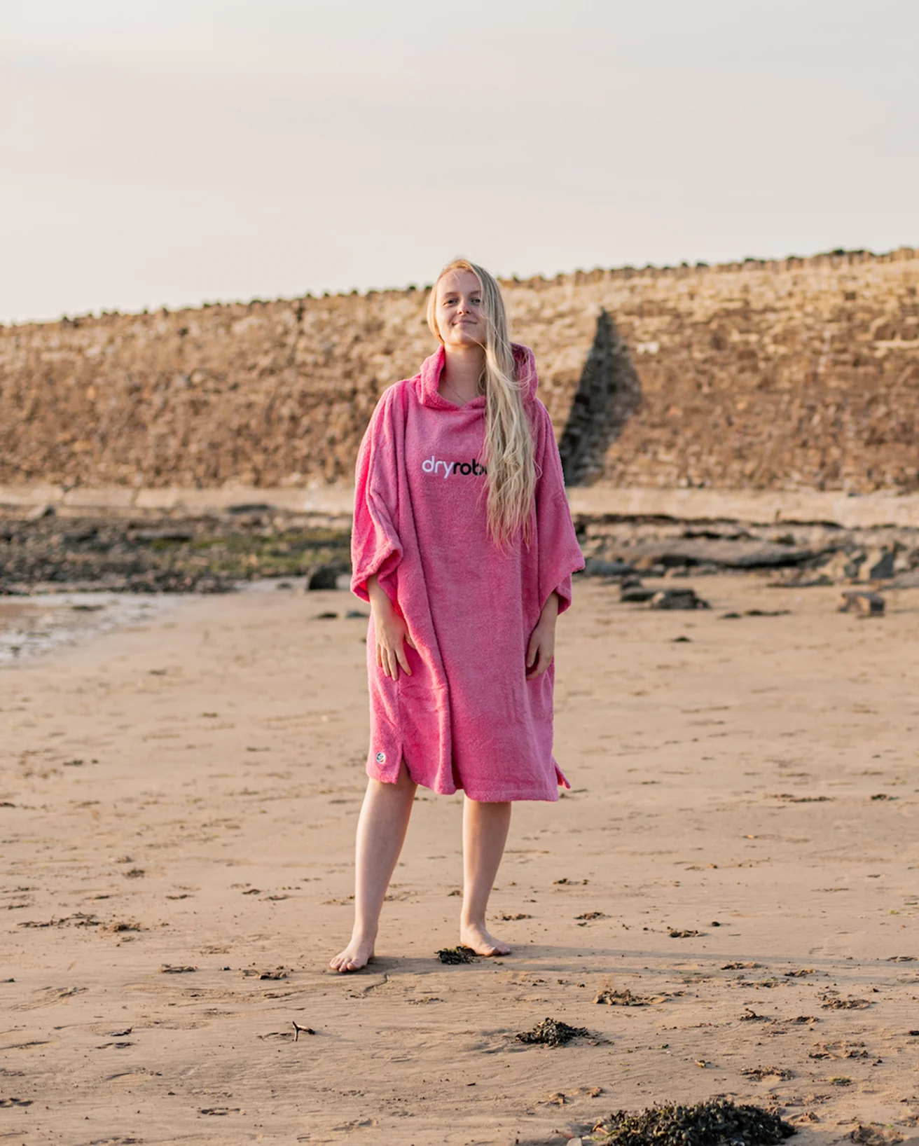 Pink Organic Towel Changing Robe - Image 4