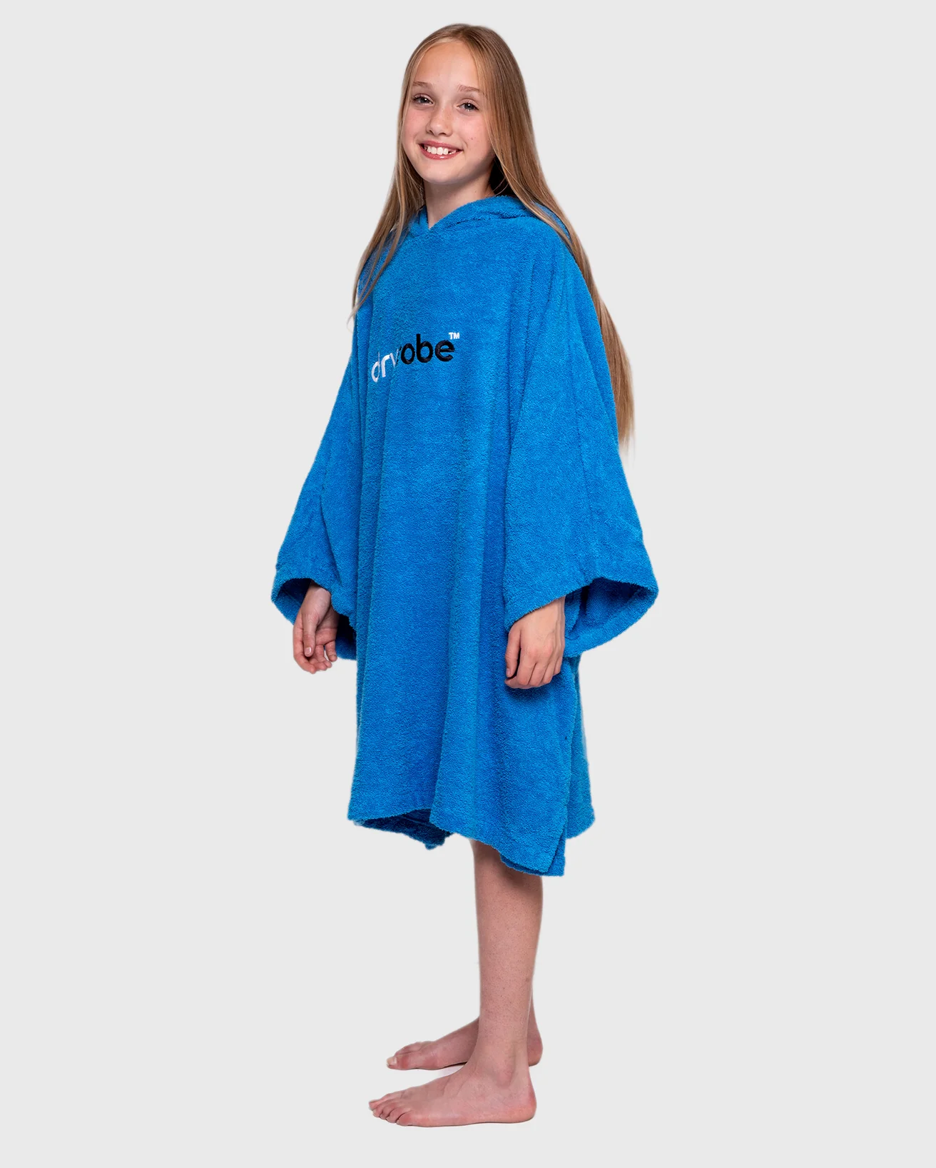 Cobalt Blue Kids Organic Towel Changing Robe - Image 4