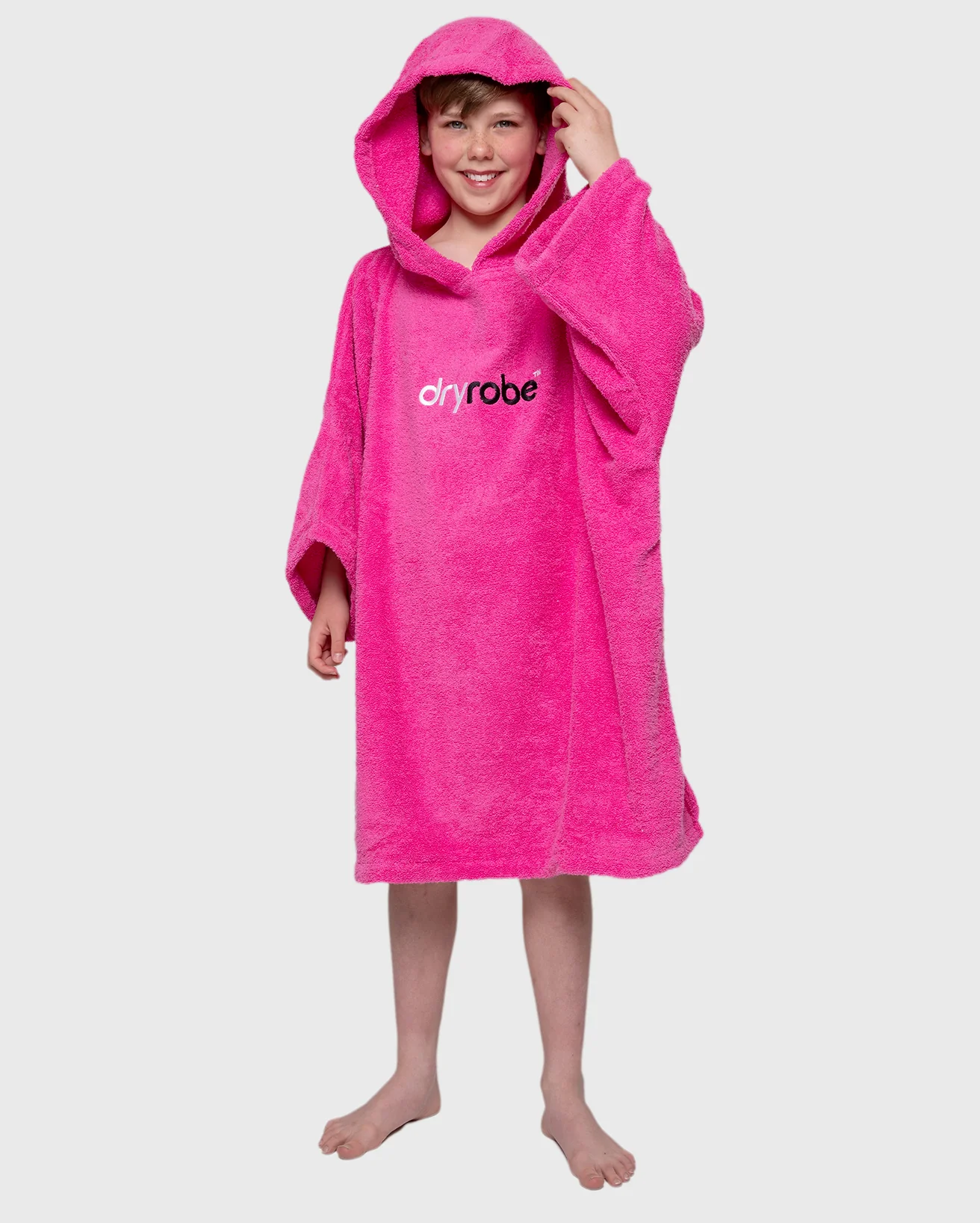Pink Kids Organic Towel Changing Robe - Image 3