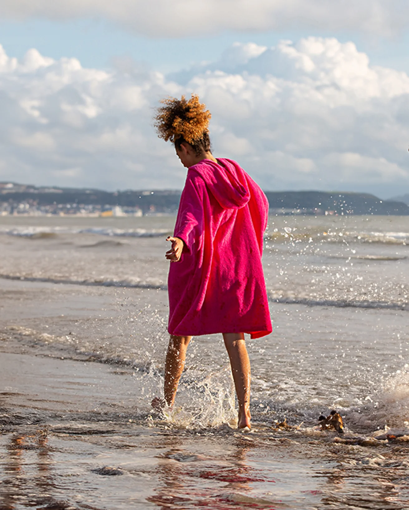 Pink Kids Organic Towel Changing Robe - Image 4